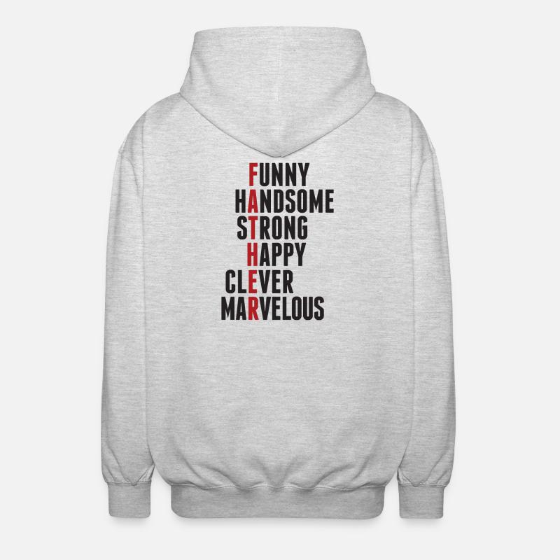 Bester Vater den es gib - Unisex Kapuzenjacke - Hellgrau meliert