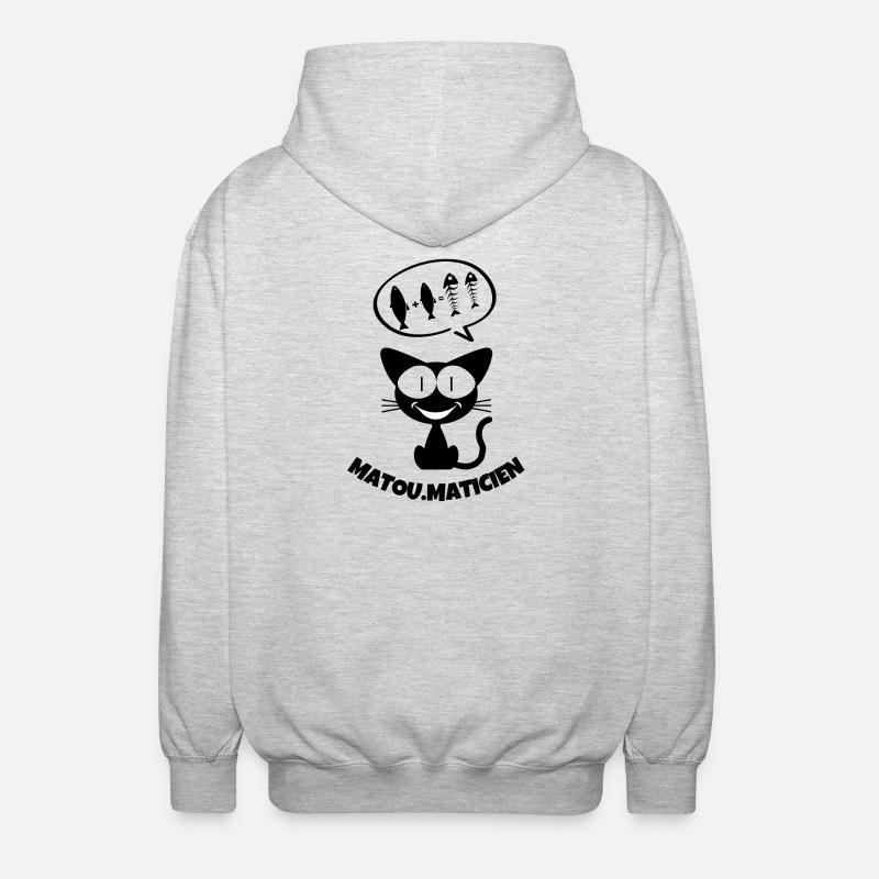 mathématiques, mathématicien, fan de math - Veste à capuche unisexe - gris clair chiné