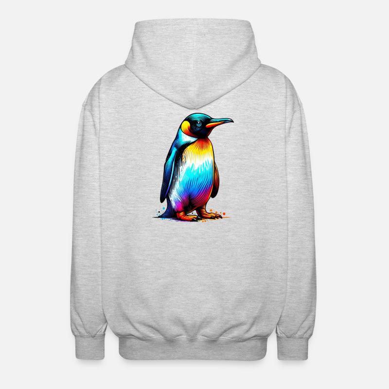 Pinguin - Unisex Kapuzenjacke - Hellgrau meliert