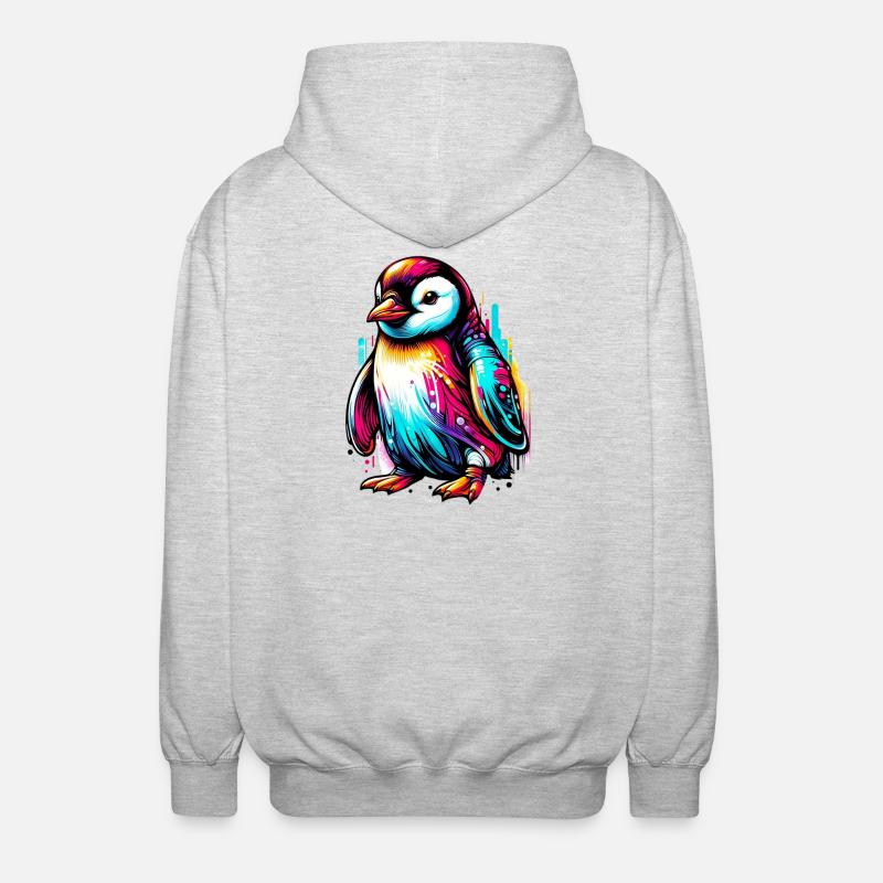 Penguin - Unisex Hooded Jacket - light heather grey