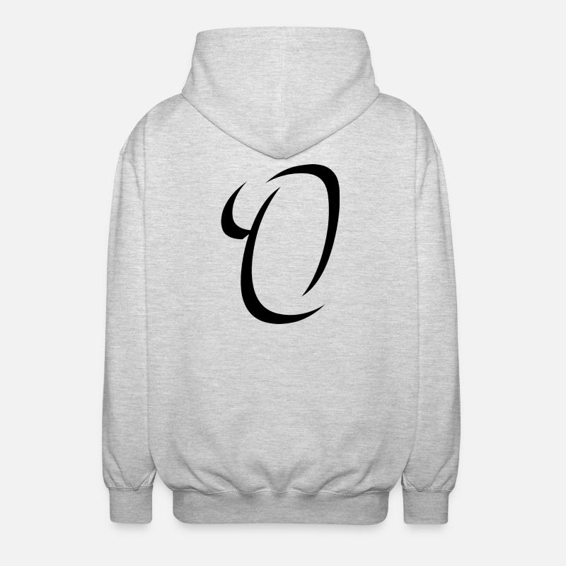 Letter O, Name, der Buchstabe O - Unisex Kapuzenjacke - Hellgrau meliert