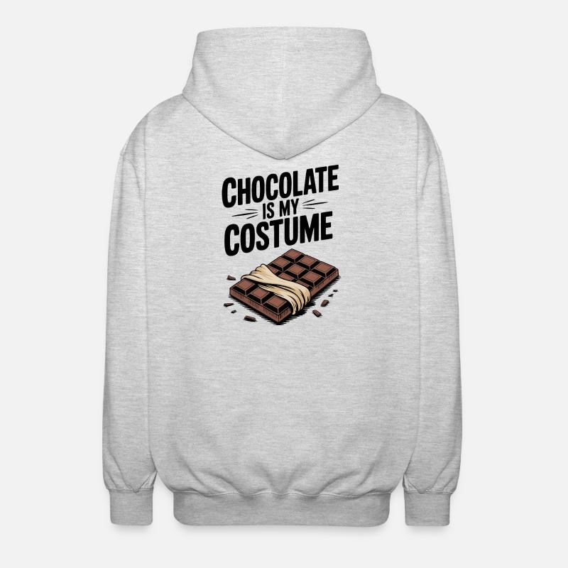 Le chocolat, c’est mon costume - Veste à capuche unisexe - gris clair chiné