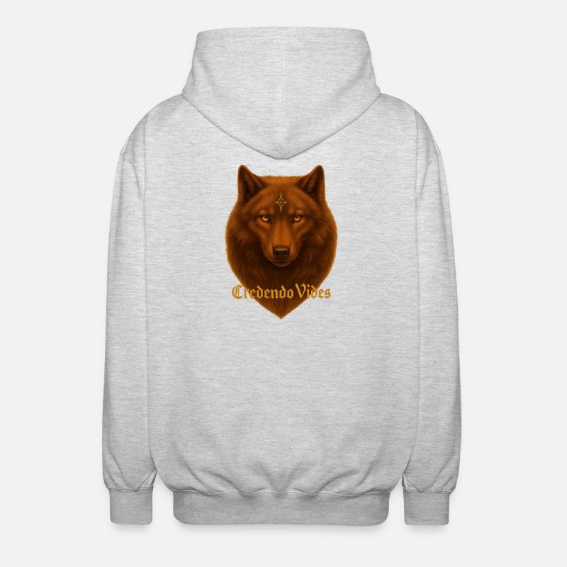 Empty Credendo Wolf - Unisex Hooded Jacket - light heather grey