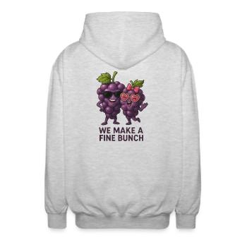 Une grappe fine de raisins avec style - Veste à capuche unisexe - gris clair chiné - Dos - AI Model Male 185 light (185cm)