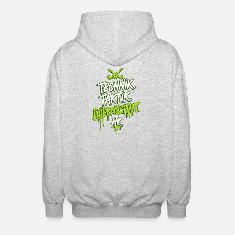 Technology. Tactics. Passion. - Unisex Hooded Jacket - light heather grey