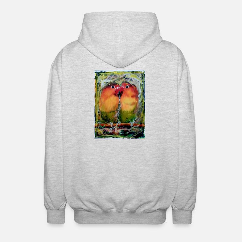 Inséparables - Veste à capuche unisexe - gris clair chiné