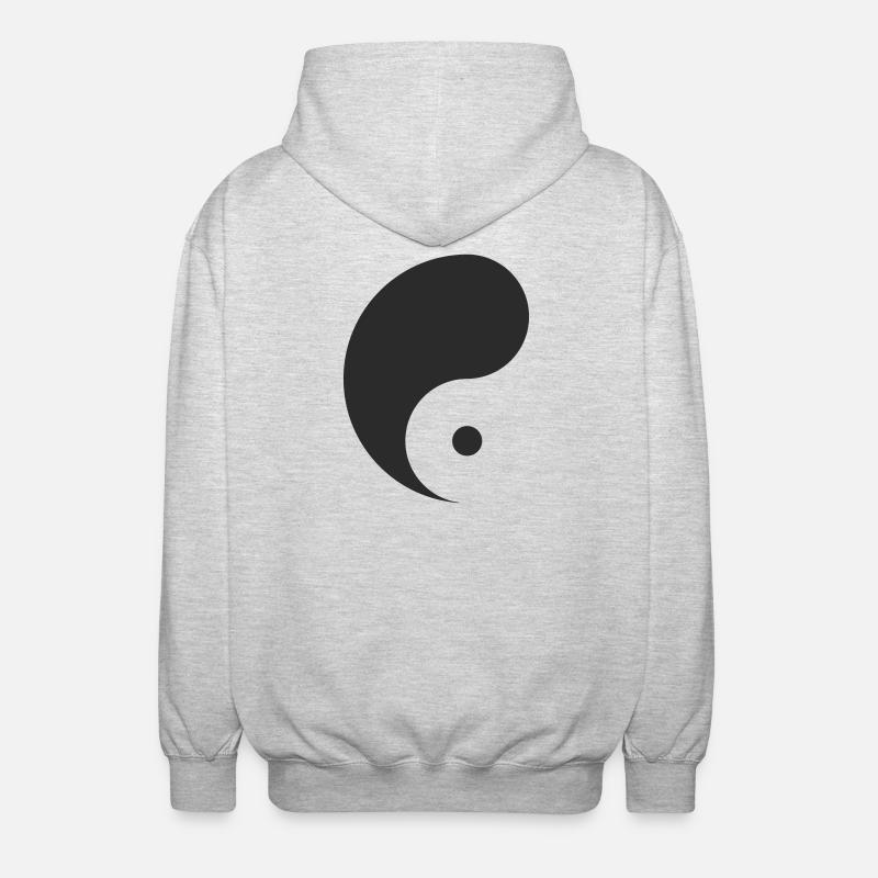Yin - Veste à capuche unisexe - gris clair chiné