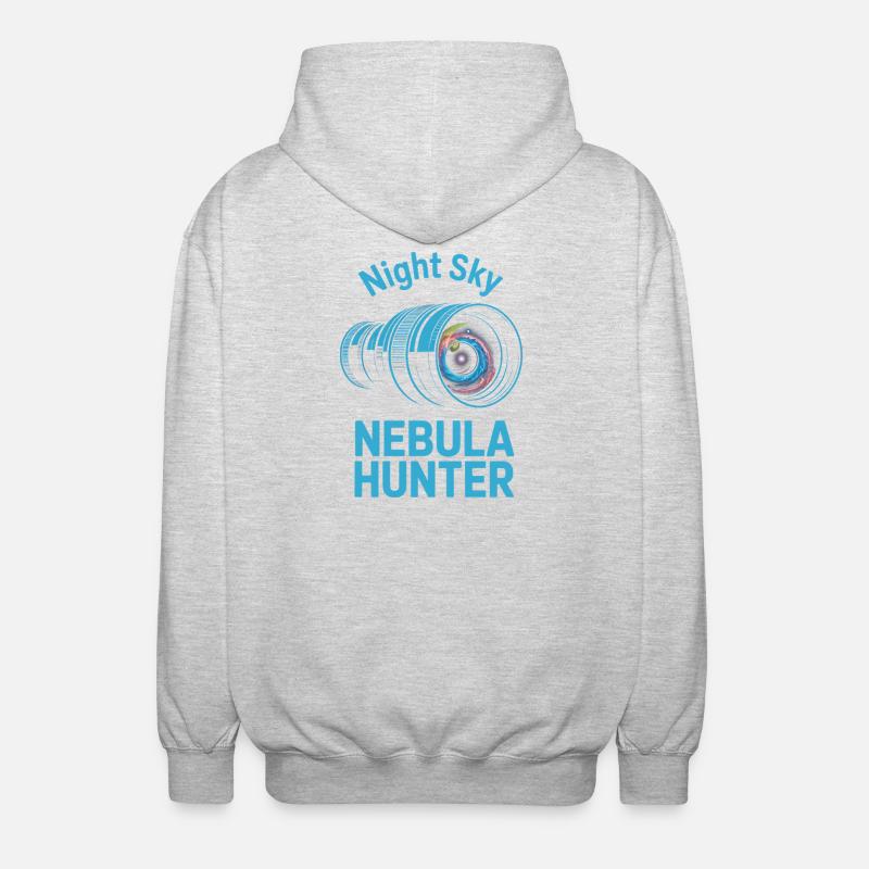 Nachthimmel-Nebeljäger - Unisex Kapuzenjacke - Hellgrau meliert