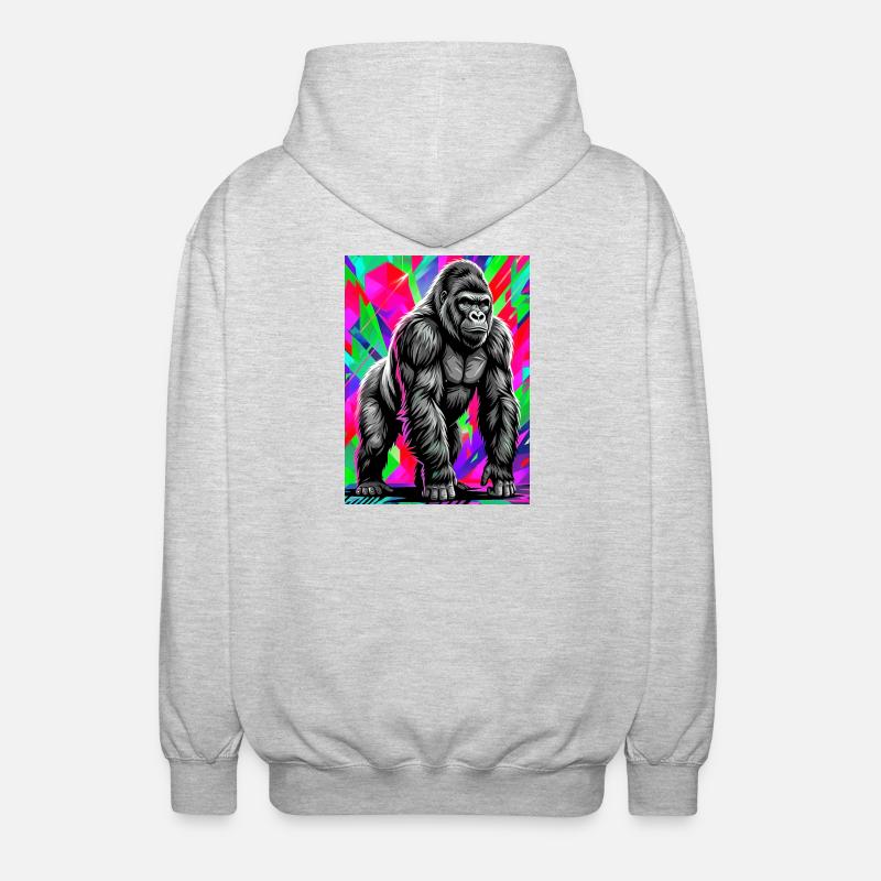 gorilla - Unisex Hooded Jacket - light heather grey