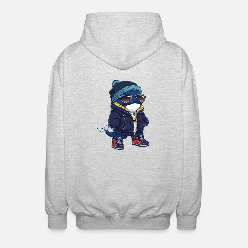 Wal Cool Comic - Unisex Kapuzenjacke - Hellgrau meliert