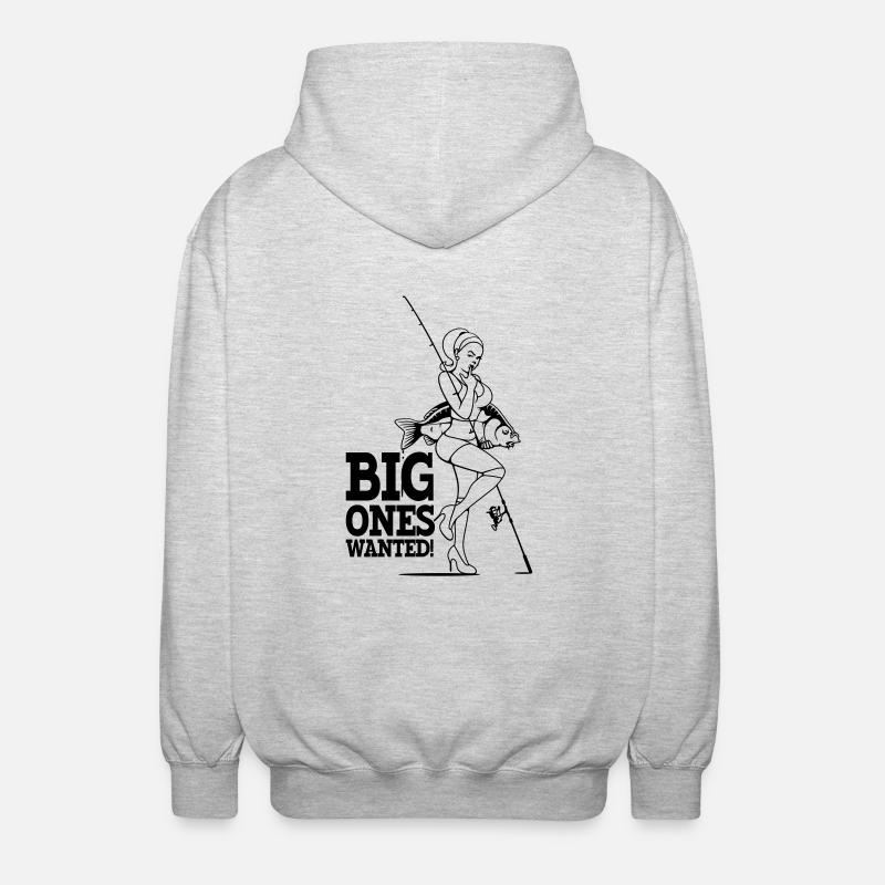 Big ones wanted! - Unisex Hooded Jacket - light heather grey
