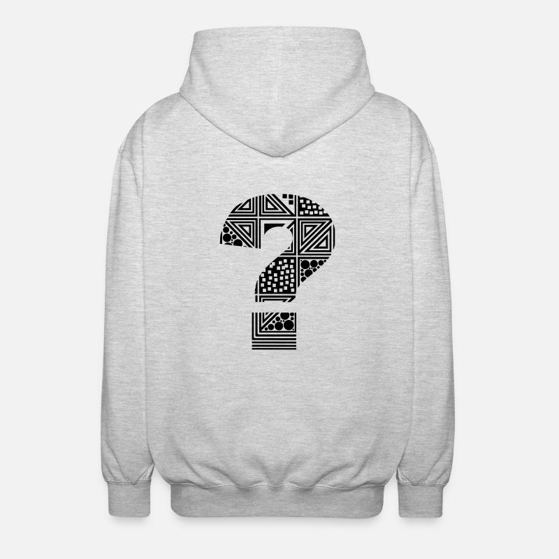 point d'interrogation ? - Veste à capuche unisexe - gris clair chiné
