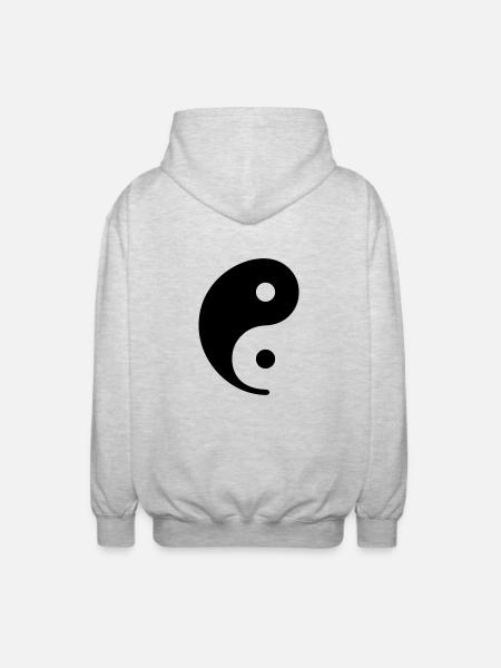 YIN & YANG - just 01 - Unisex Hooded Jacket - light heather grey