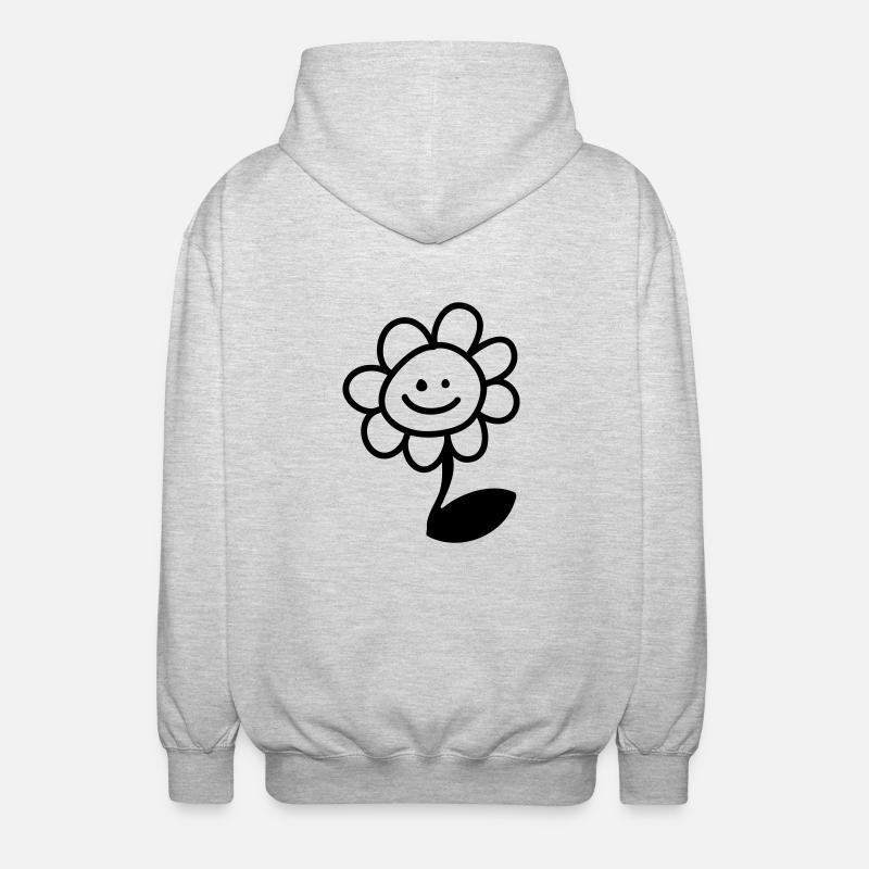 Heureux de fleur - Line - Veste à capuche unisexe - gris clair chiné