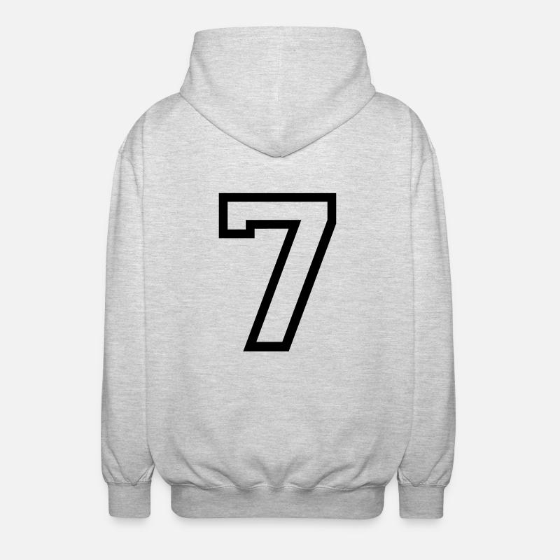 THE number seven, 7 years - Veste à capuche unisexe - gris clair chiné