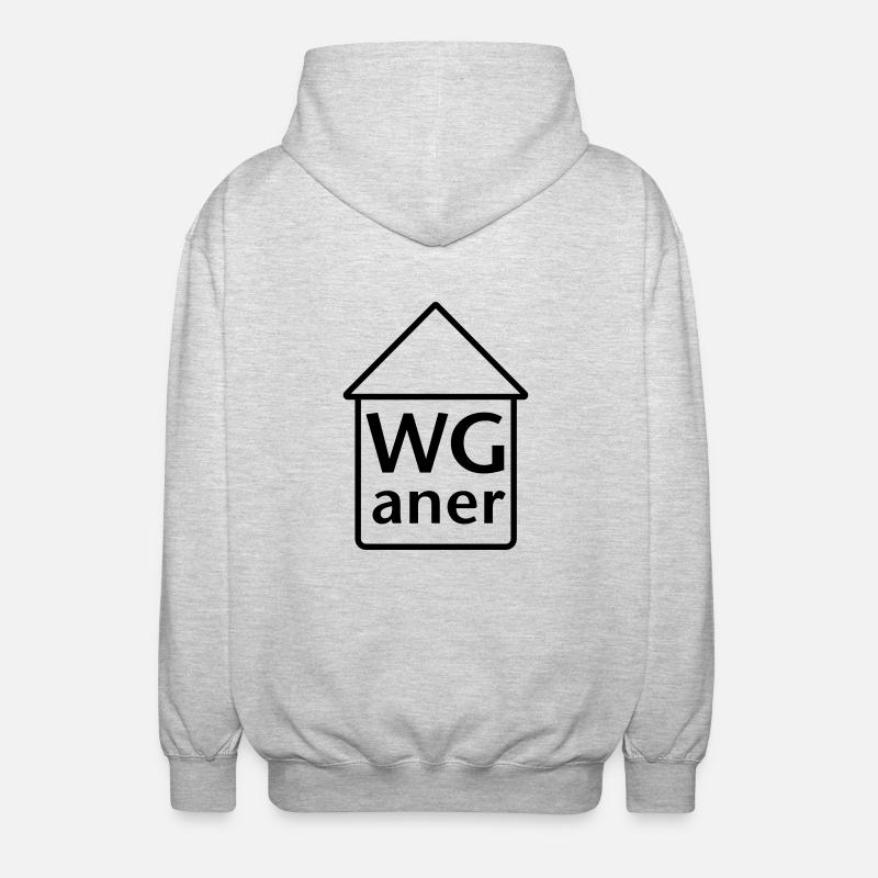 WGaner - Unisex Kapuzenjacke - Hellgrau meliert