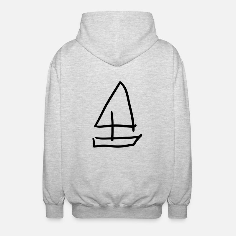 sailing - Unisex Hooded Jacket - light heather grey