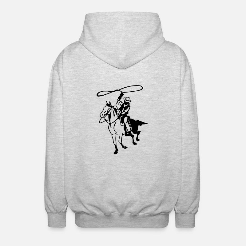 Cowboy avec Lasso - Veste à capuche unisexe - gris clair chiné