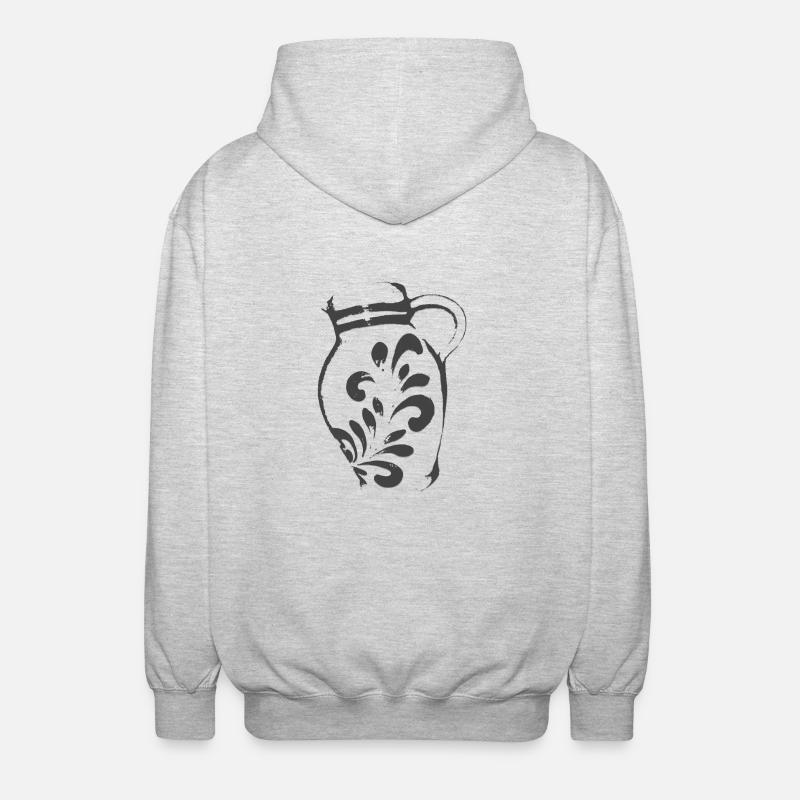 Bembel grau - Unisex Kapuzenjacke - Hellgrau meliert