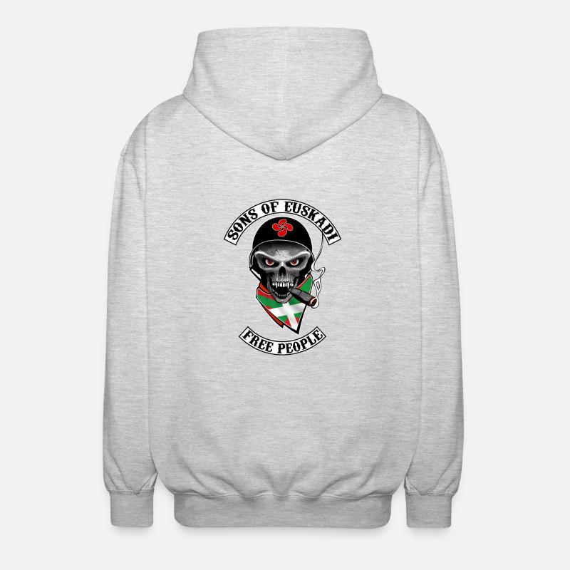 basque biker design - Veste à capuche unisexe - gris clair chiné