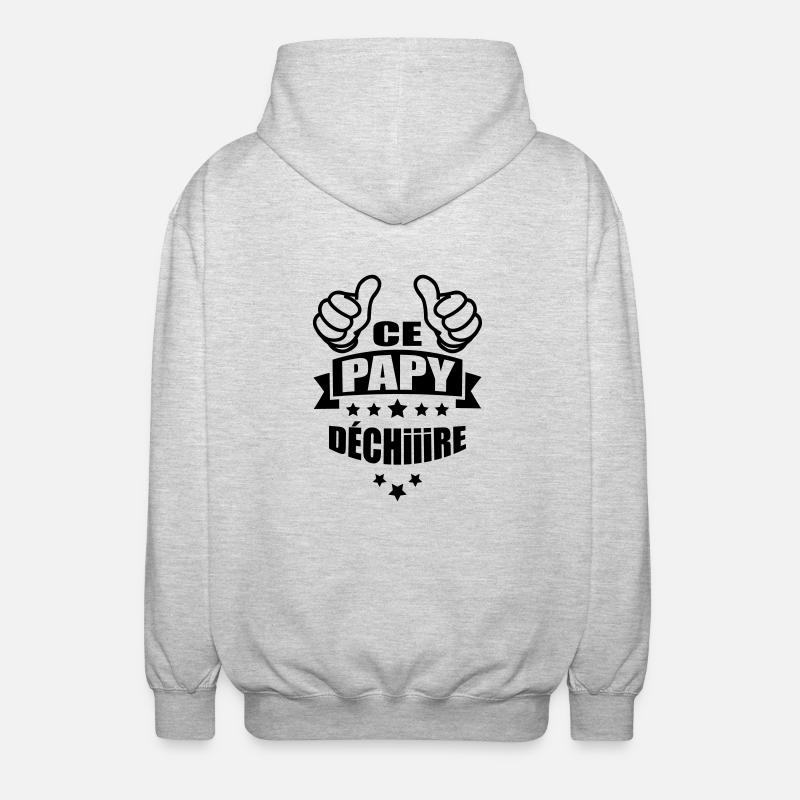 ce papy déchire - Veste à capuche unisexe - gris clair chiné