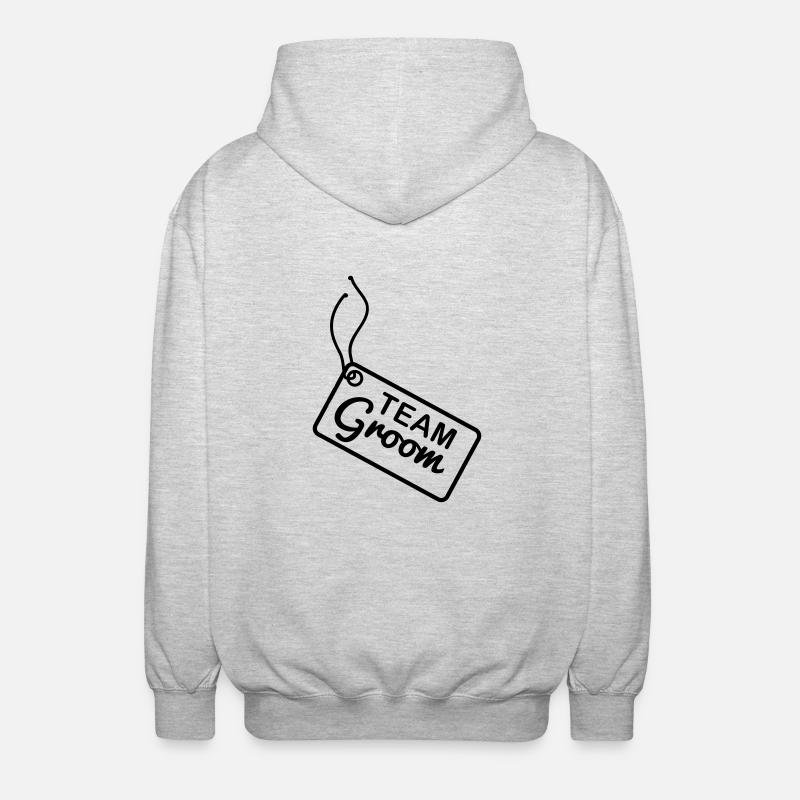 groom_team_shield_f1 - Unisex Hooded Jacket - light heather grey