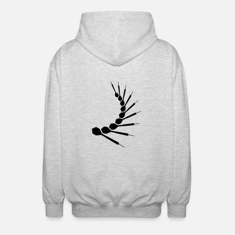 Dart Pattern - Unisex Hooded Jacket - light heather grey