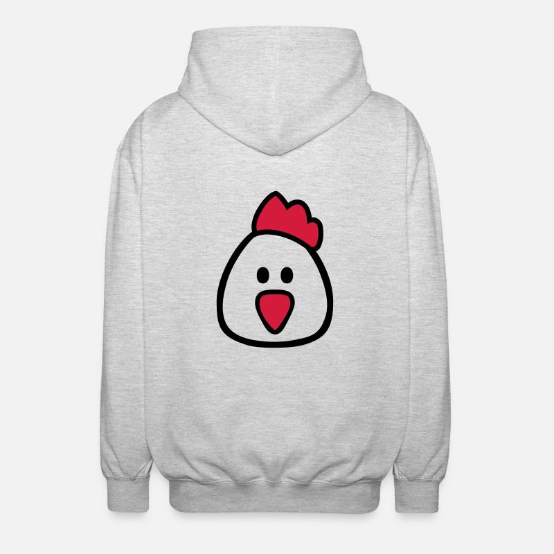 Poule - Veste à capuche unisexe - gris clair chiné