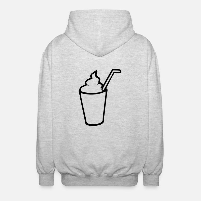 dessert milkshake milkshake ice cream - Unisex Hooded Jacket - light heather grey