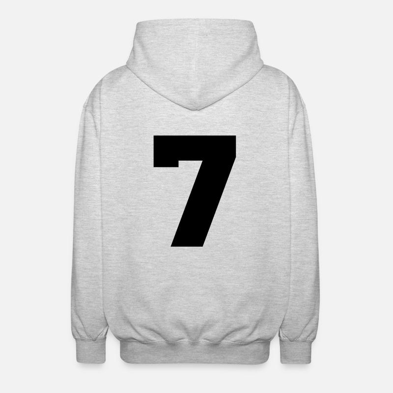 7 - Unisex Kapuzenjacke - Hellgrau meliert