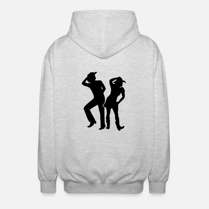 Line dance - Unisex Kapuzenjacke - Hellgrau meliert