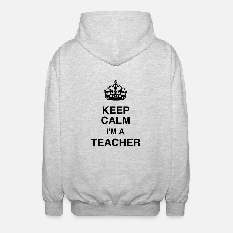 Ecole / Prof / Instit / Professeur / Maîtresse - Veste à capuche unisexe - gris clair chiné