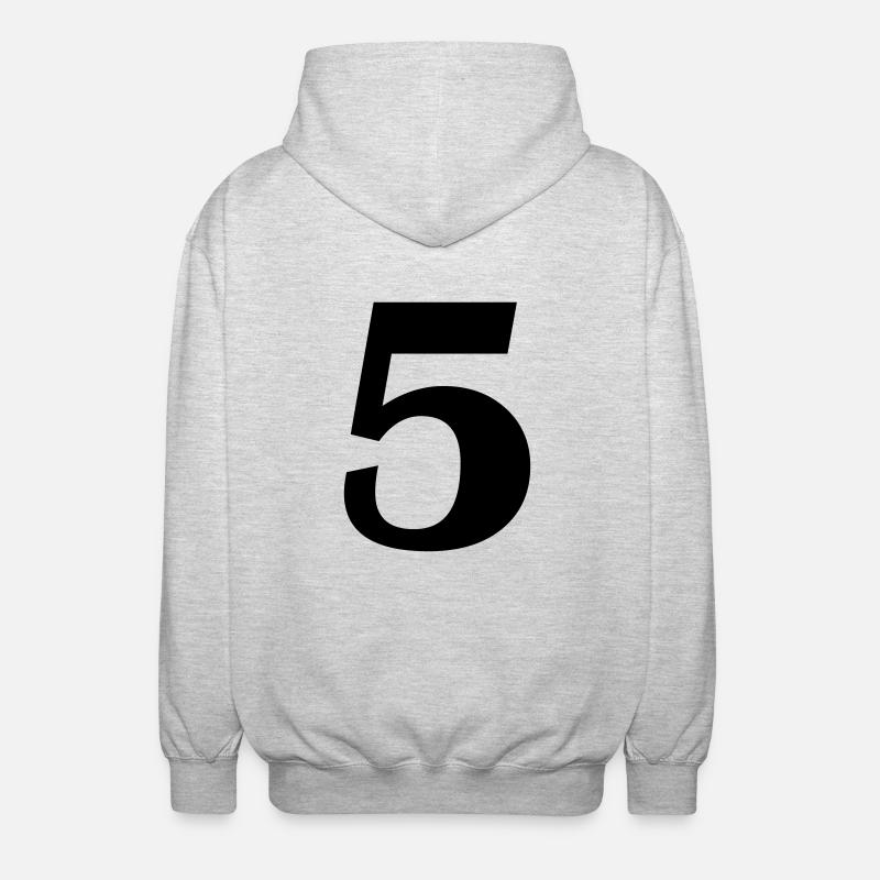 5 - Veste à capuche unisexe - gris clair chiné