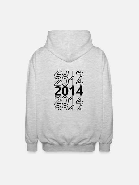 2014 2014 2014 - Unisex Hooded Jacket - light heather grey