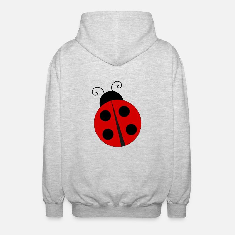 Marienkäfer,Tier,Comic - Unisex Kapuzenjacke - Hellgrau meliert