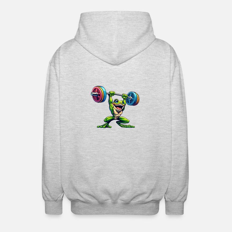 Entraînement d’haltères Frog Toad - Veste à capuche unisexe - gris clair chiné