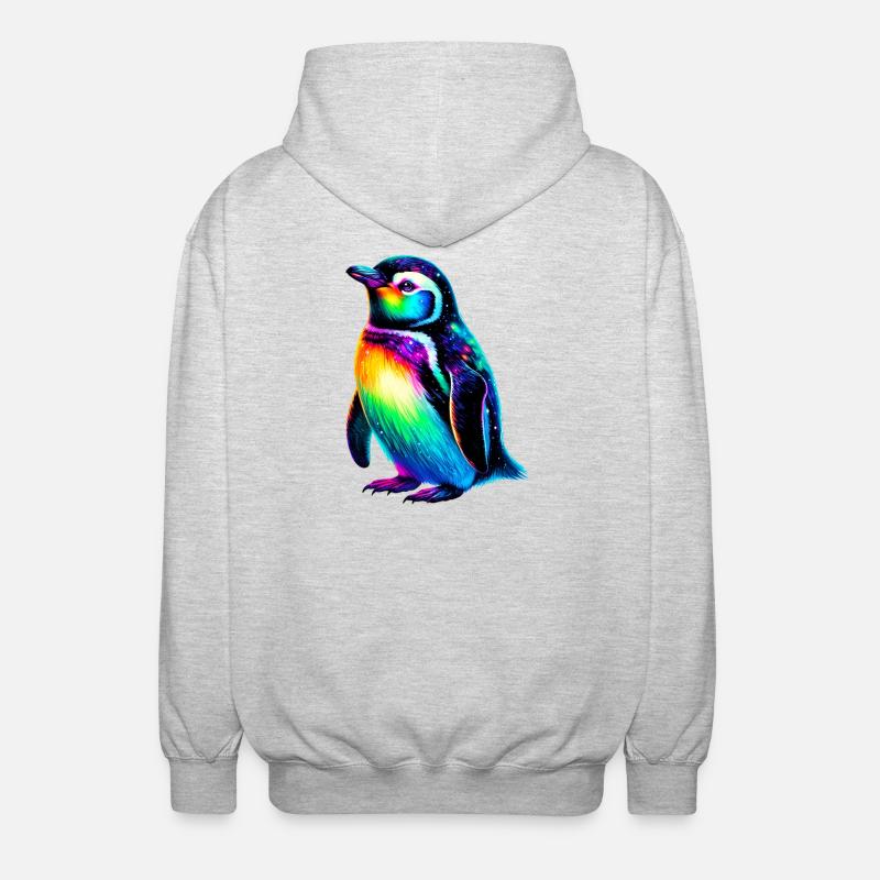 Penguin - Unisex Hooded Jacket - light heather grey