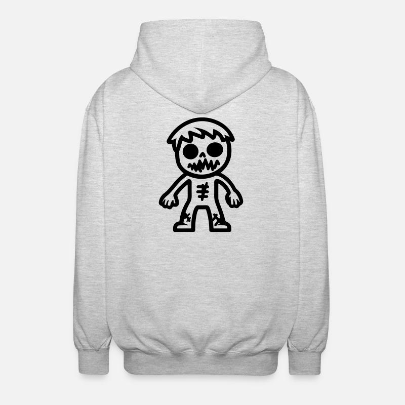 zombie_comic - Unisex Hooded Jacket - light heather grey