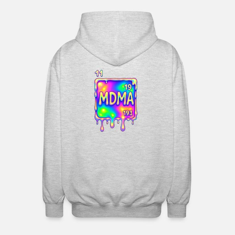 Conception de la MDMA - Veste à capuche unisexe - gris clair chiné