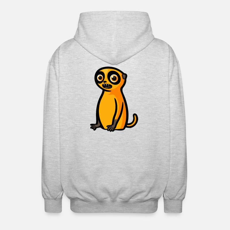 Erdmännchen Halloween Comic Lustig - Unisex Kapuzenjacke - Hellgrau meliert