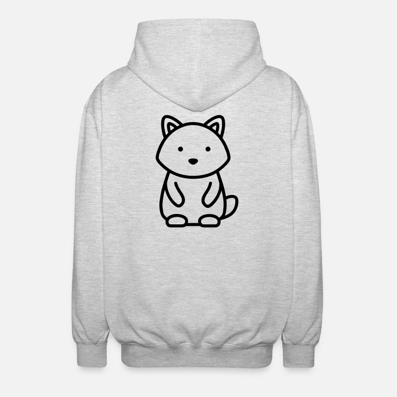 Waschbär - Unisex Kapuzenjacke - Hellgrau meliert