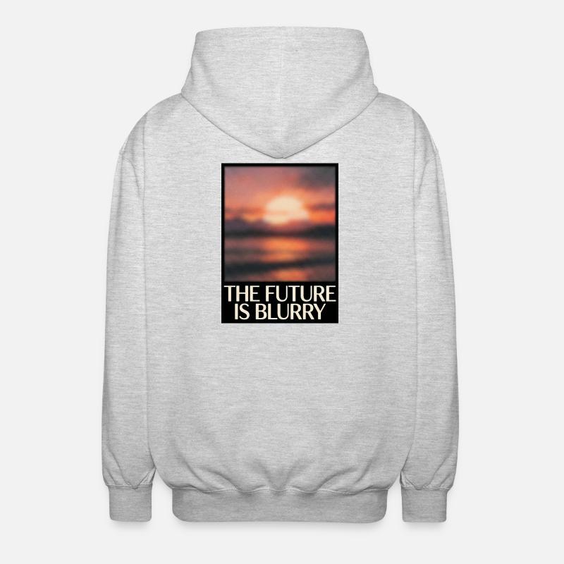 Future Is Blurry - Unisex Kapuzenjacke - Hellgrau meliert