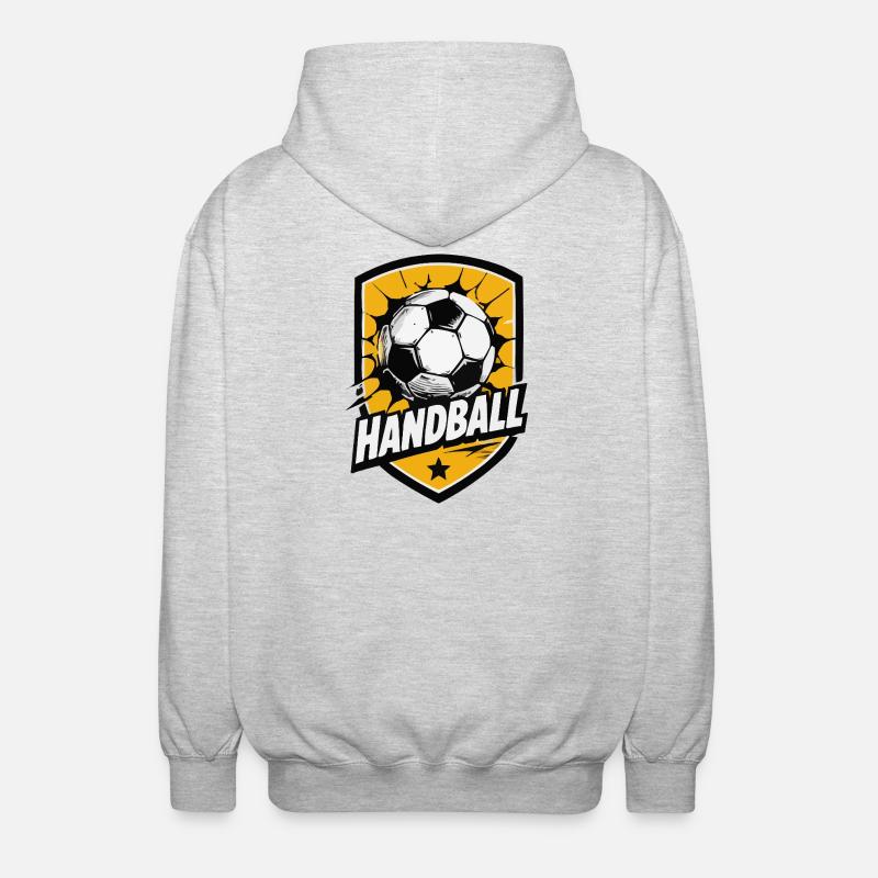 Explosion du bouclier de handball - Veste à capuche unisexe - gris clair chiné