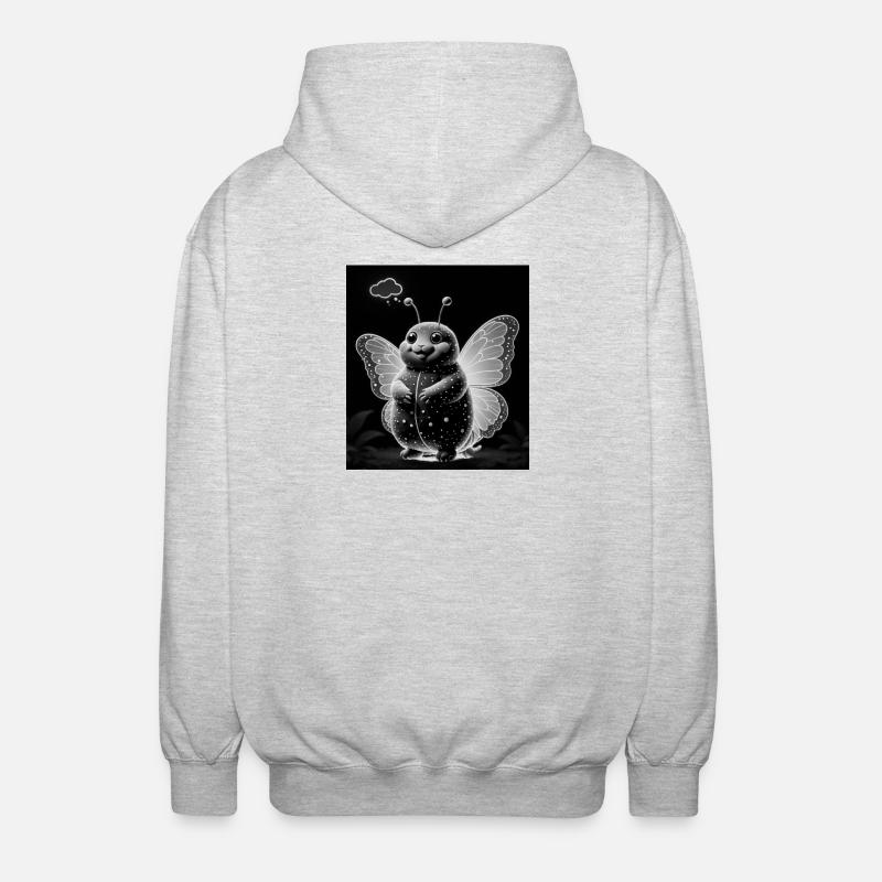 Sternenglitzer Käferfee - Unisex Kapuzenjacke - Hellgrau meliert