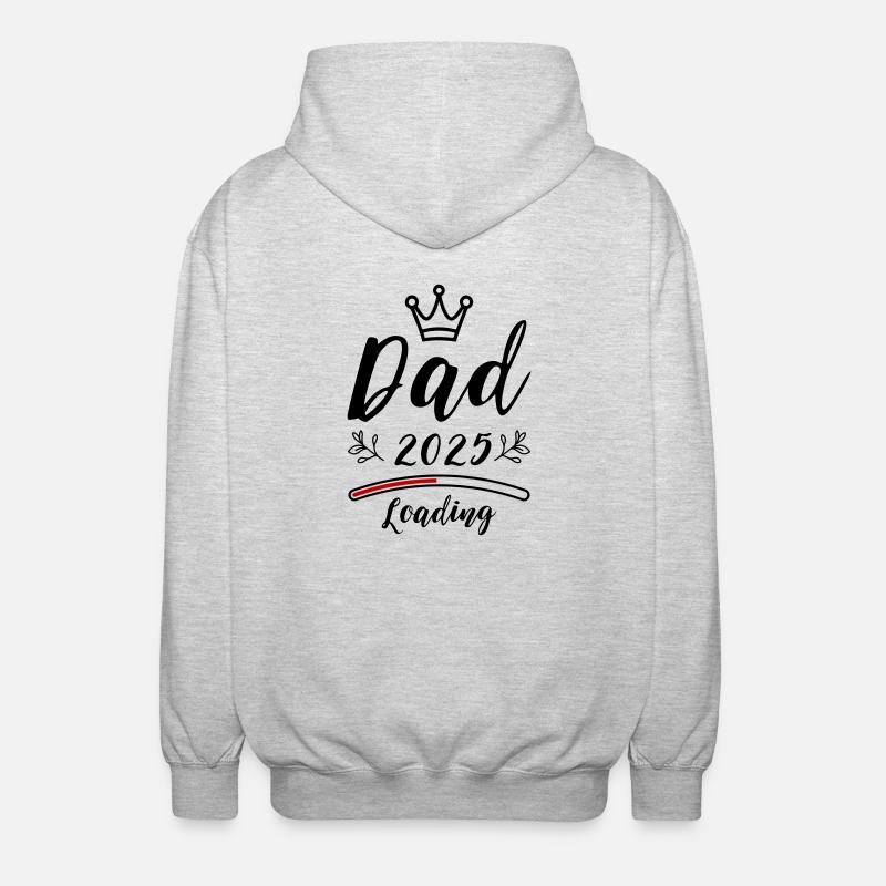 Dad 2025 Papa Loading - Unisex Kapuzenjacke - Hellgrau meliert