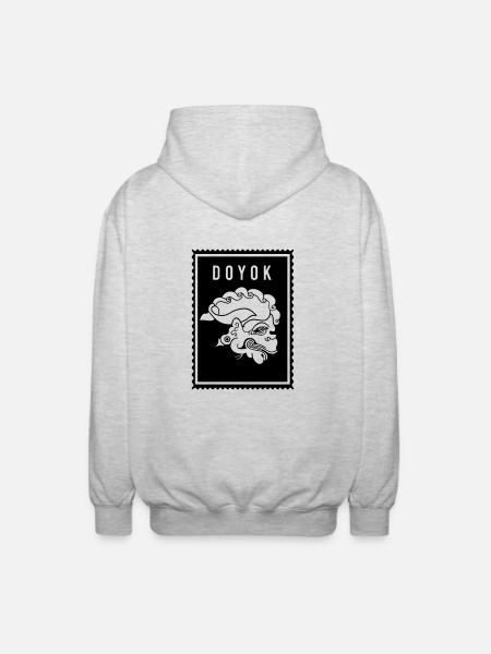 Doyok - Wayang - Unisex Hooded Jacket - light heather grey