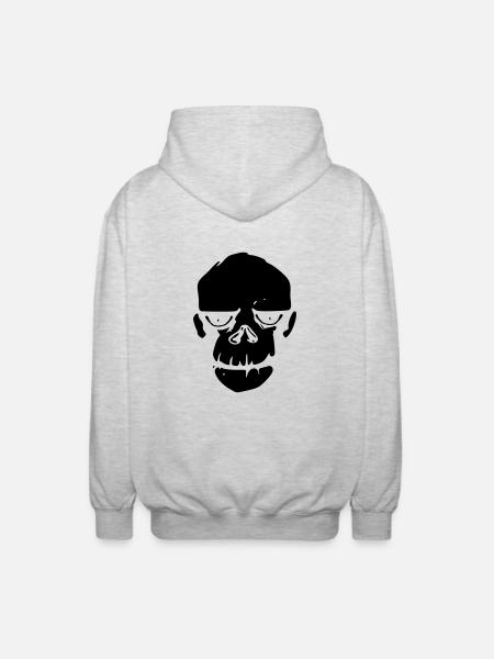 Affe Stadtaffe - Unisex Kapuzenjacke - Hellgrau meliert