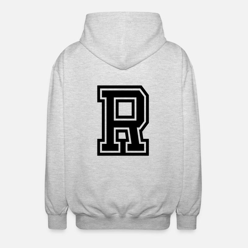 R - Unisex Kapuzenjacke - Hellgrau meliert