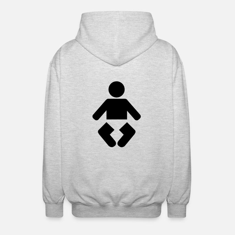 bebis - Unisex Kapuzenjacke - Hellgrau meliert