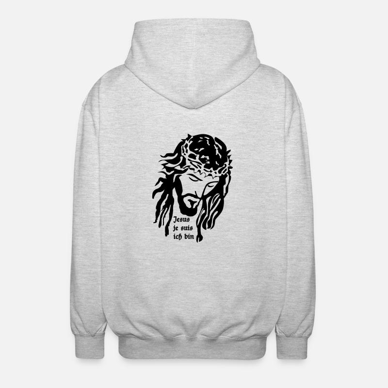 Jesus - Unisex Kapuzenjacke - Hellgrau meliert